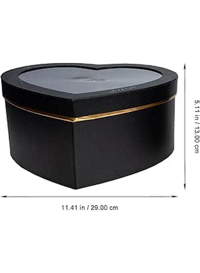 Heart Shaped Flower Boxes With Lids 2Pcs Set For Valentine Wedding Birthday Arrangement - Image 1