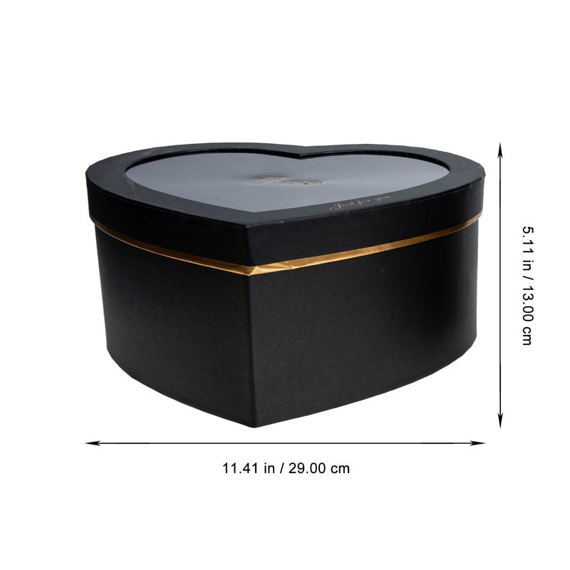 Heart Shaped Flower Boxes With Lids 2Pcs Set For Valentine Wedding Birthday Arrangement - Image 2
