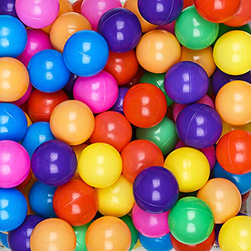 Hovenlay Ball Pit Balls Phthalate Free BPA Free Crush Proof Plastic - 7 Bright Colors in Reusable Play Toys for Kids with Storage Bag - Image 2