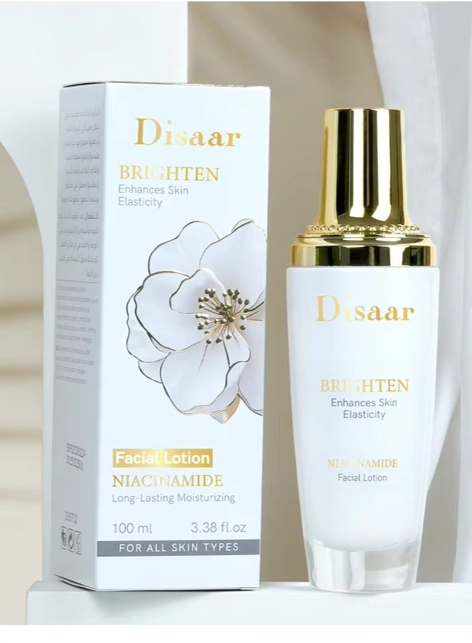 ديسار لوشن الوجه ديسار نياسيناميد فيتامين سي للعناية بالوجه وتفتيح البشرة وكريم مرطب للوجه يدوم طويلاً 100 مل. - Image 1