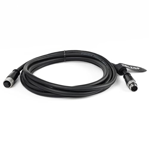 ZBLZGP M12 A-Coded 12 Pin Male to Female Aviation Sensor Shielded Signal Cable for Cognex Camera Industrial Ethernet I/O Extension RS-232 Cable (Male to Female, 5M/16.4FT) - Image 2