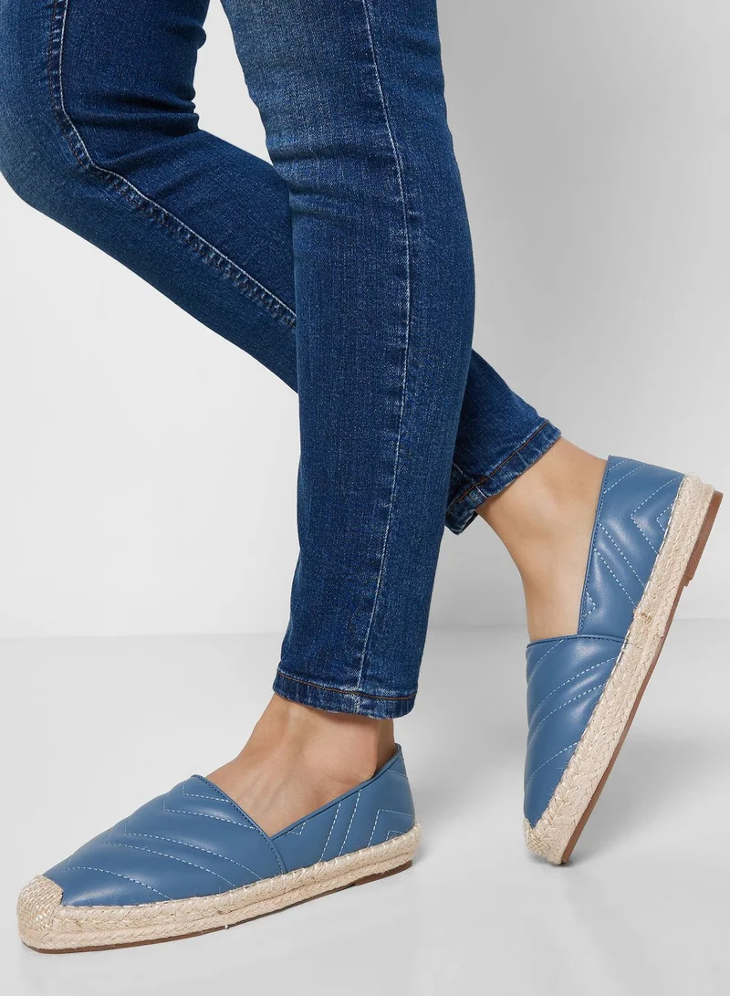 ايلا Zig Zag Quilted Flat Espadrille