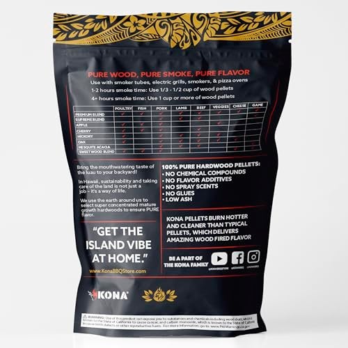 Kona Premium Blend Smoker Pellets, Intended for Ninja Woodfire Outdoor Grill, 2 lb Resealable Bag - Image 2
