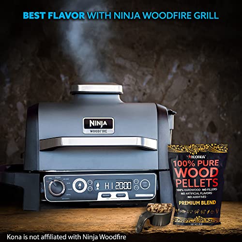 Kona Premium Blend Smoker Pellets, Intended for Ninja Woodfire Outdoor Grill, 2 lb Resealable Bag - Image 3