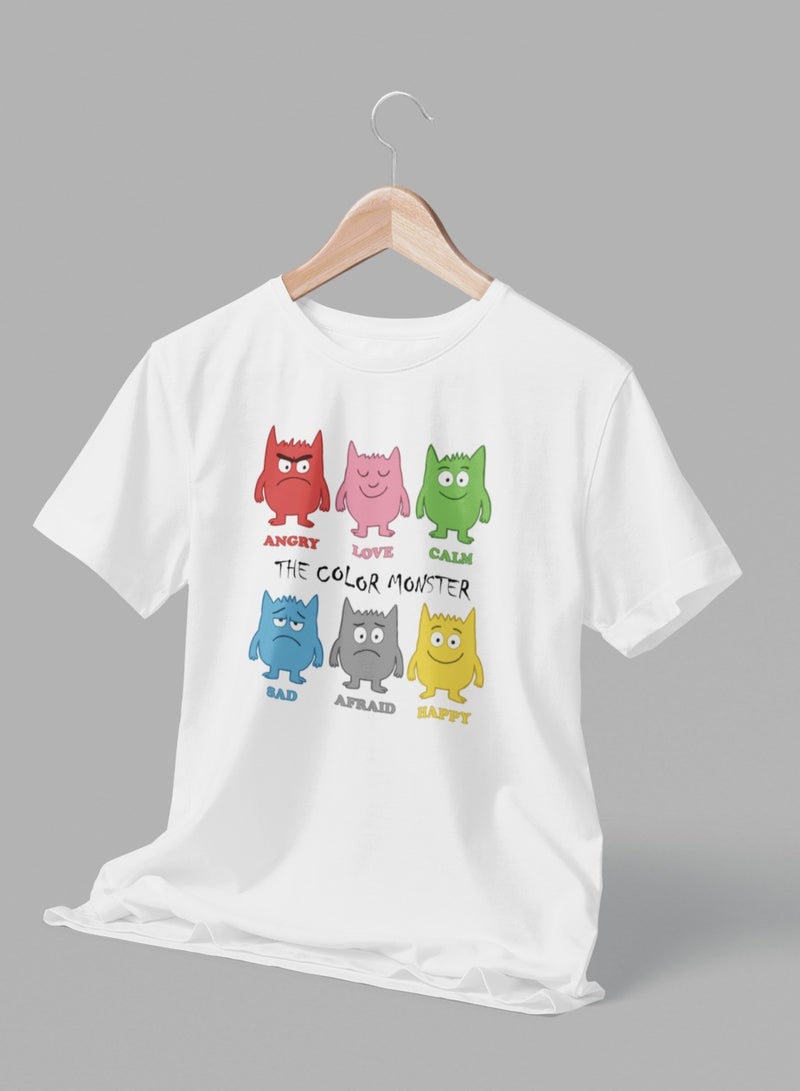 ZOOM What U Feel Today Monster Feelings School Mood Chart Kids T-Shirt