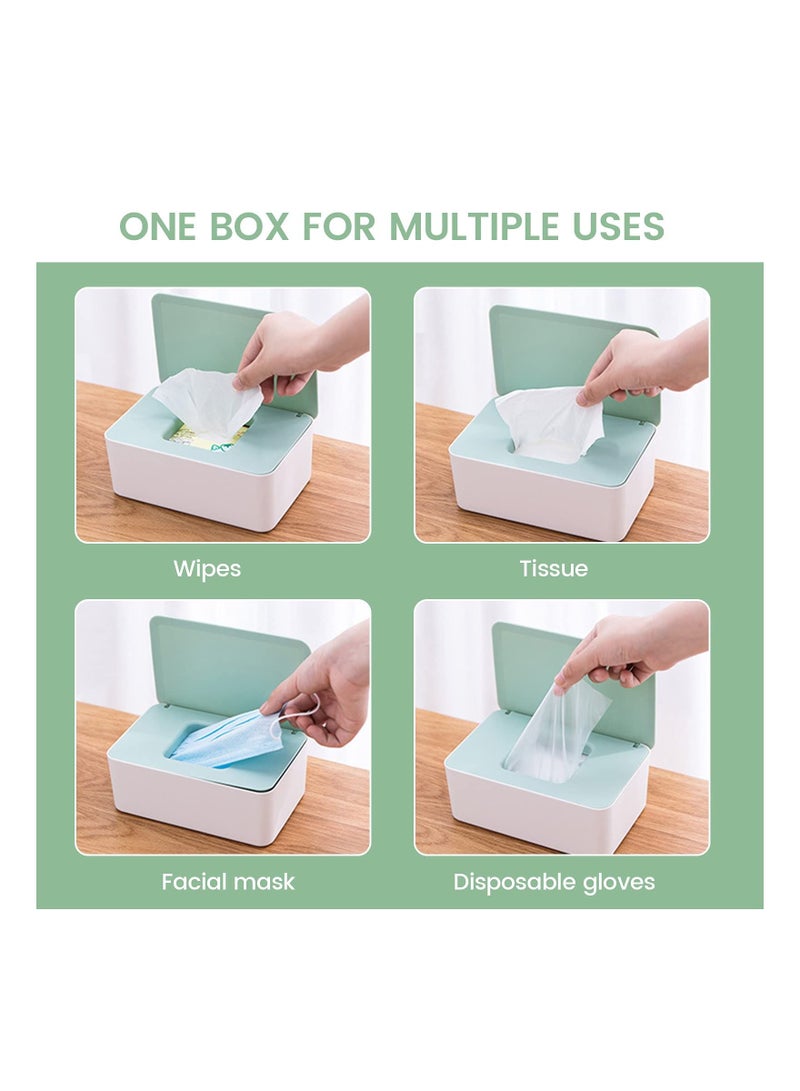 SYOSI Wet Wipes Dispenser Box, Toilet Wipes Dispenser Box, Dry Wet Tissue Paper Case Holder, Tissue Storage Box Case with Lid Dustproof for Home Office - Image 5