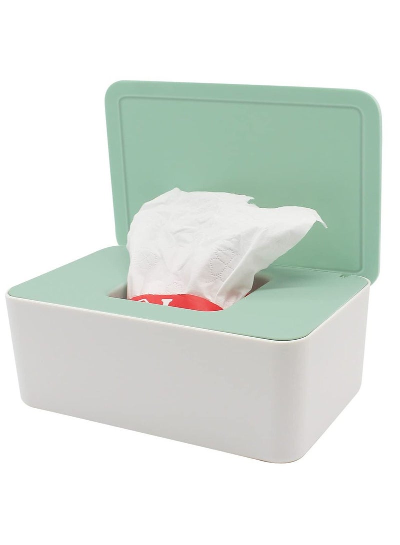 SYOSI Wet Wipes Dispenser Box, Toilet Wipes Dispenser Box, Dry Wet Tissue Paper Case Holder, Tissue Storage Box Case with Lid Dustproof for Home Office - Image 1