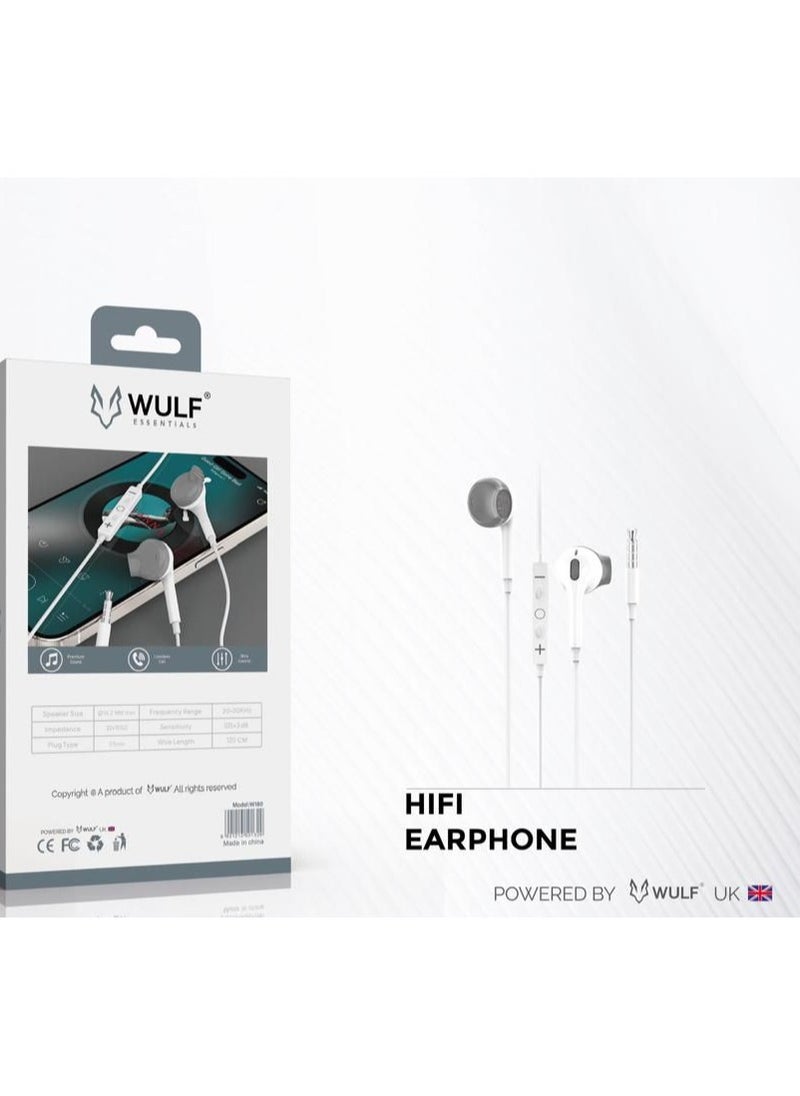 Wulf Essentials WULF W180 HiFi 3.5mm Wired Earphones – Premium Sound, Sleek Design, Ultimate Comfort  - Image 3