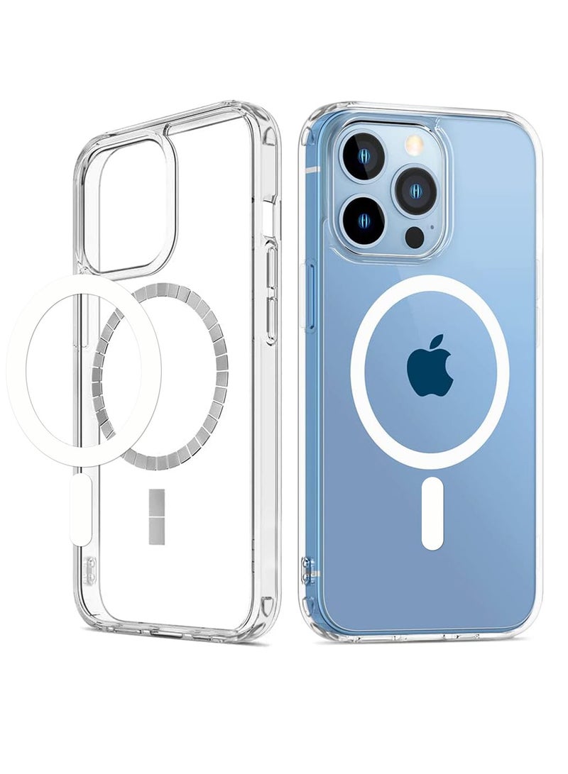 Shockproof Clear TPU Phone Cover Back Matte Clear Magnetic Phone Case for iphone 15 Plus