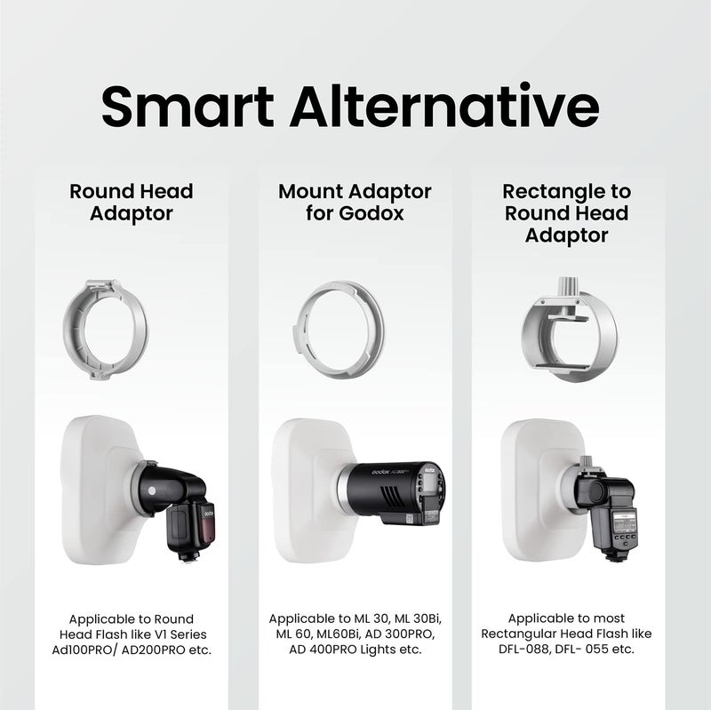 Digitek (DFB 005) مجموعة احترافية من خيمة التشتت الناعمة مصنوعة من مطاط السيليكون مع 3 محولات خفيفة الوزن وقابلة للطي، مثالية للفعاليات، حفلات الزفاف، التصوير المعماري، تصوير البورتريه والمزيد - Image 4