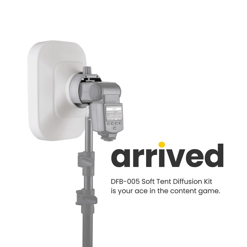 Digitek (DFB 005) مجموعة احترافية من خيمة التشتت الناعمة مصنوعة من مطاط السيليكون مع 3 محولات خفيفة الوزن وقابلة للطي، مثالية للفعاليات، حفلات الزفاف، التصوير المعماري، تصوير البورتريه والمزيد - Image 2