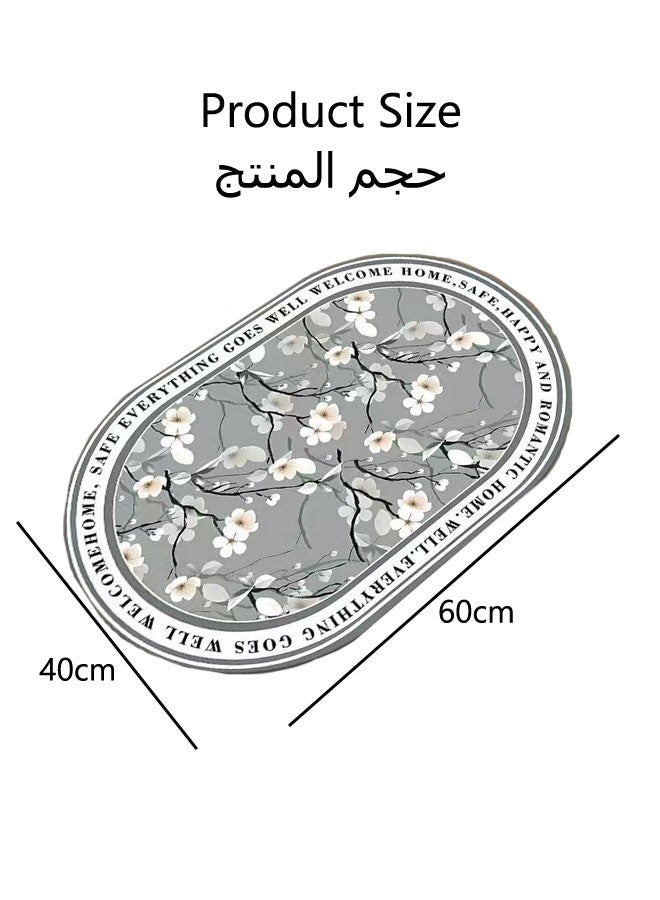 لاسولا سجادة أرضية ماصة للماء للحمام، مقاس 40 × 60 سم، سجادات أرضية مانعة للانزلاق، سجادة مطاطية مقاومة للأوساخ، سهلة التنظيف، سجادة أرضية منزلية ماصة للماء، سريعة الجفاف، عالية الامتصاص، متينة وقابلة للغسل في الغسالة، مناسبة للاستحمام، حوض الاستحمام، المرحاض، وأرضيات الحمامات. - Image 2