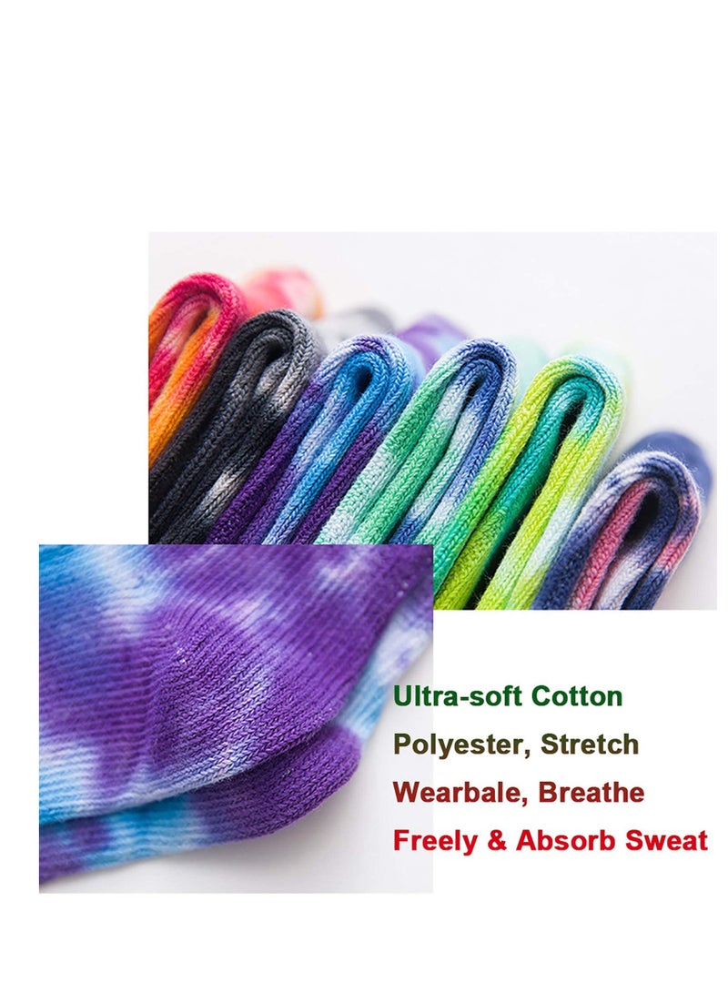 SYOSI Unisex Socks Casual Tie dye Soft Cotton Crew Socks Cushion Novelty Funny Athletic Socks for Men Women  - Image 5