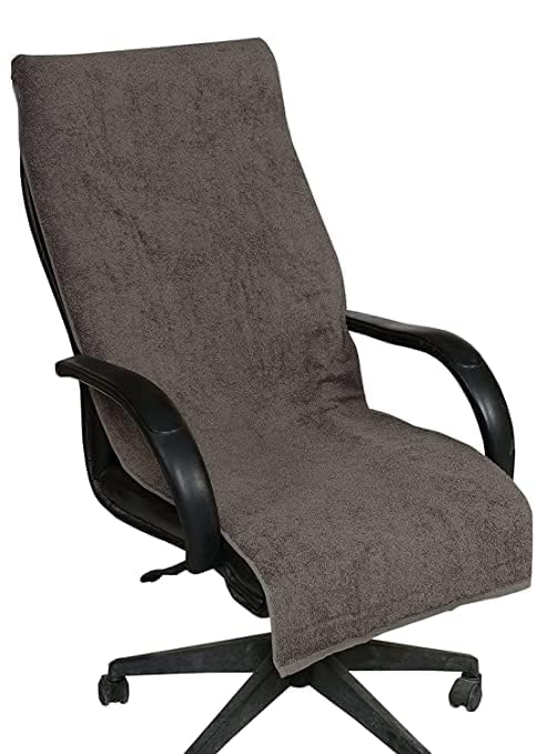 DRYHUG Cotton Chair Towel Soft for 500 GSM Super Soft Office Chair Towel with Tie KnotGrey - Image 2