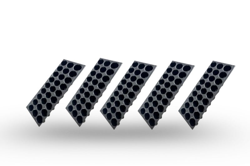 Halsey Germination Seedling Tray - (Black,21 Holes) Germination Tray for Seedling, Nursery Trays for Plants, Reusable Trays for Garden Plantation, 104 Cavities Tray for Seeding(Pack of 5) - Image 1