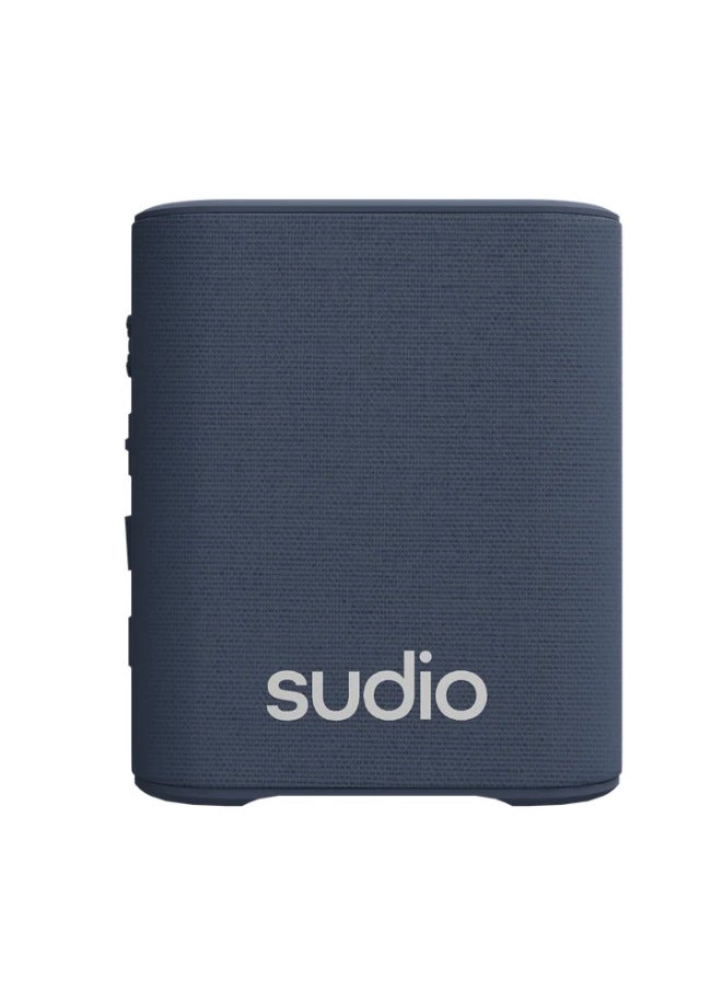 Sudio - Sudio S2 Bluetooth Speaker with Loud Sound and Deeper Bass Long Playtime IPX5 Waterproof Bluetooth 5.3 TWS Pairing Portable Wireless Compact Speaker for Home, Outdoor (Blue) - Image 1