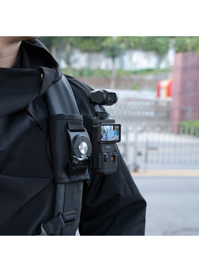 Suitable For Dajiang Osmo Pocket2/3 Pocket Eyes Yuntai Camera Backpack Clip Frame Expansion Bracket-Color:Pocket3 Frame + Backpack Strap - Image 1