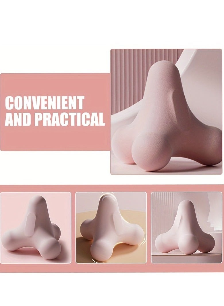 Generic 1pc Massage Fitness Massage Yoga Hand Massager Muscle Massaging Massagers for Neck and Back for Massaging Back Massager TPE Tool Pink Foot  - Image 1