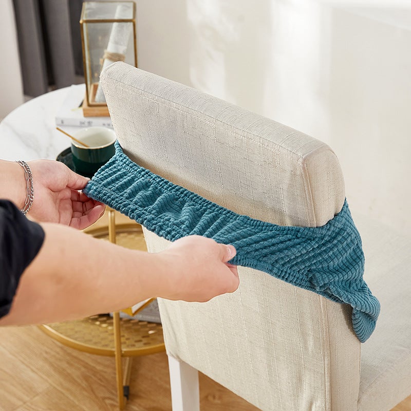 Solid Color Corn Velvet Stool Cover – Elastic Rectangle Seat Cover for Living Room - Image 5