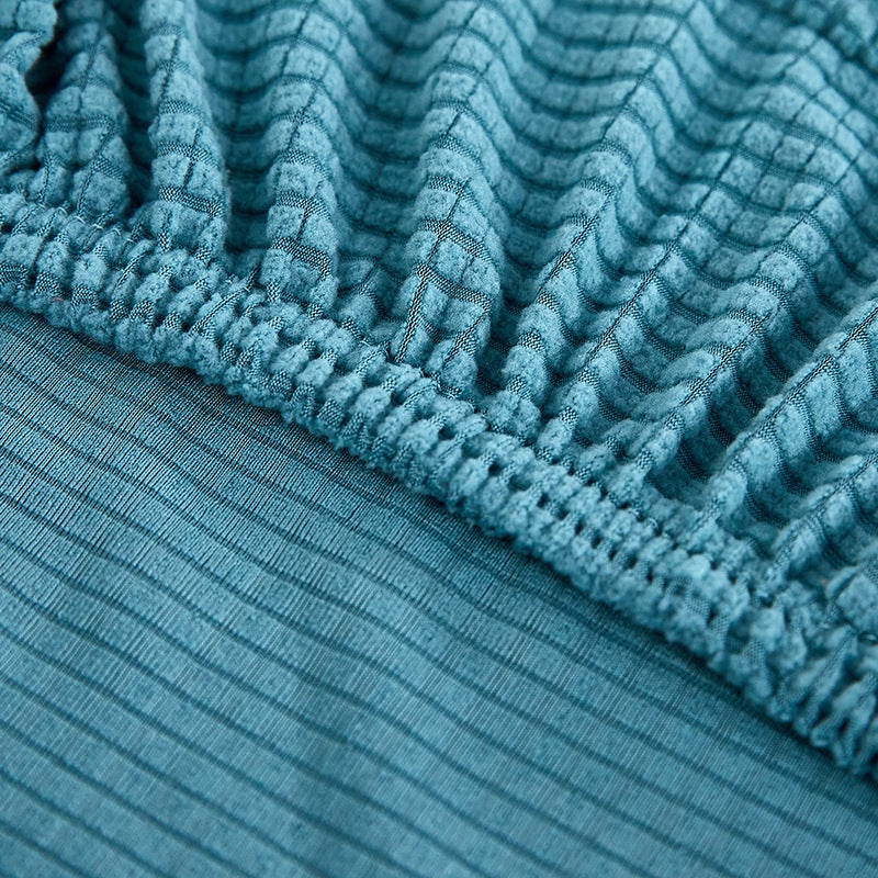 Solid Color Corn Velvet Stool Cover – Elastic Rectangle Seat Cover for Living Room - Image 4