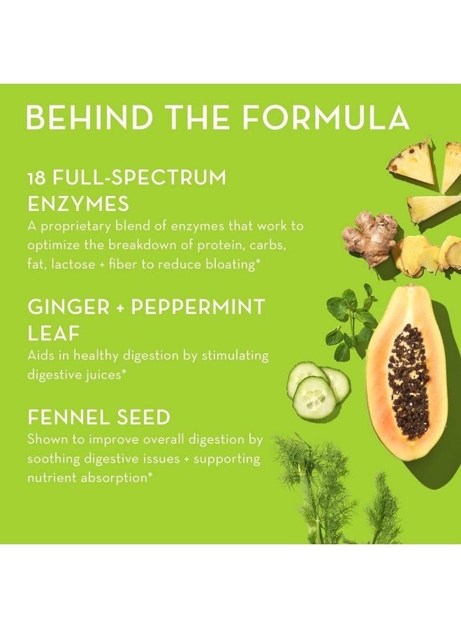 HUM Flatter Me Extra Strength Digestive Enzymes - Fast-Acting Bloat Relief for Digestive Health & Debloating Multi Enzyme, Vegan, 60 Servings - Image 3