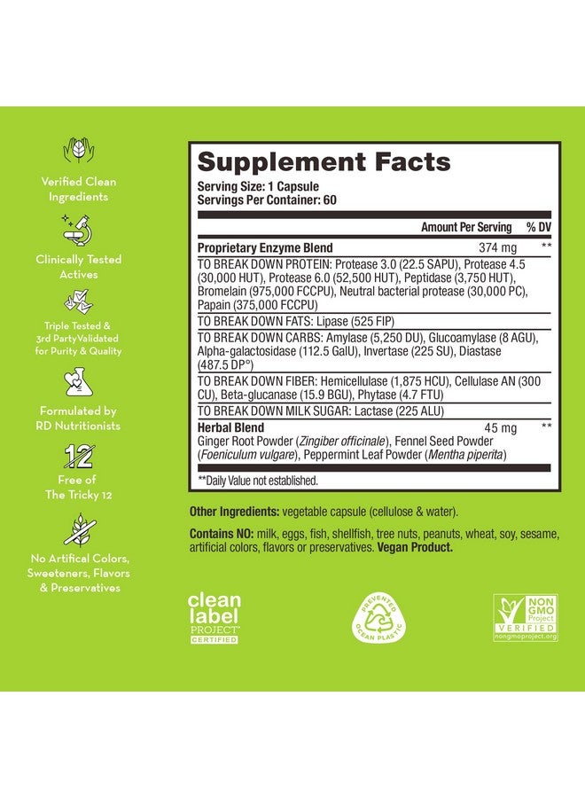 HUM Flatter Me Extra Strength Digestive Enzymes - Fast-Acting Bloat Relief for Digestive Health & Debloating Multi Enzyme, Vegan, 60 Servings - Image 2