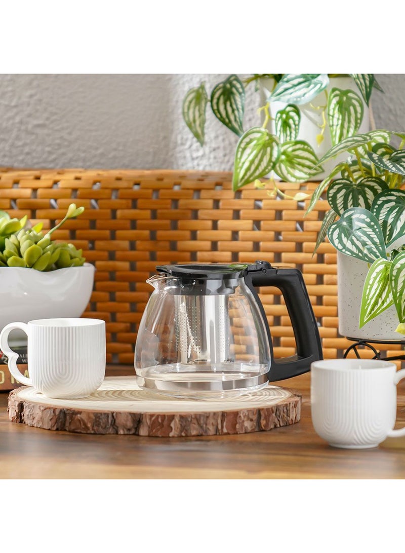 DANUBE HOME Chef's Delight Tea Pot with Filter – Stainless Steel Infuser Tea Kettle for Loose Leaf & Herbal Tea Brewing, Durable, Stylish Design, Perfect for Home & Gift - 1000ml - Image 3