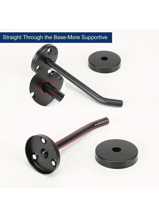 Black Heavy Duty Wall Mounted Utility Hooks 4pcs Rust Resistant Storage Hangers - Image 5