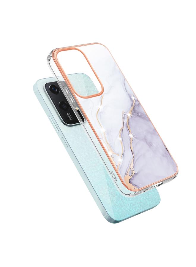 S-TOP Case For Honor 200 Lite Global Electroplating Marble Dual-side IMD Phone Case - Image 3