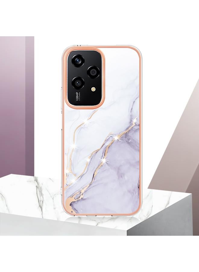 S-TOP Case For Honor 200 Lite Global Electroplating Marble Dual-side IMD Phone Case - Image 2