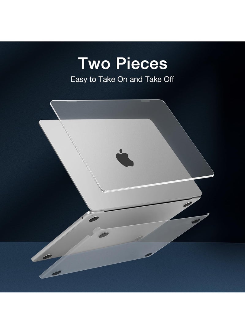 Hard Shell Plastic Case Compatible for MacBook Air 13.6 Inch M3 A3113 M2 A2681 with Retina Display & Touch ID Release 2024 2023 2022 - Matte Clear - Image 3