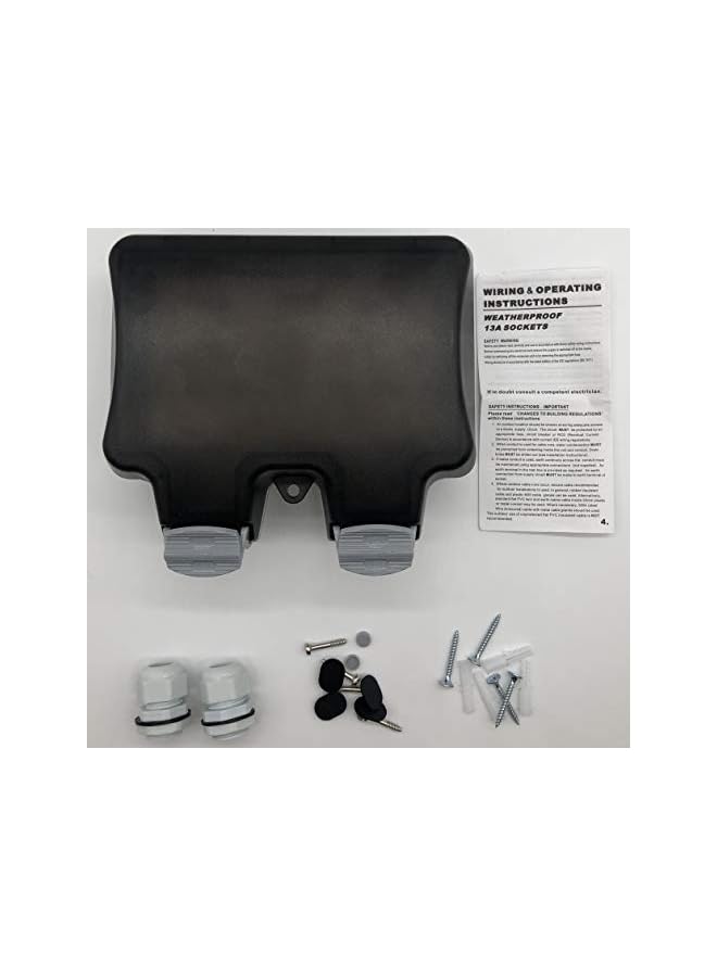 promass IP66 Outdoor Waterproof Switch With Power Indicator Outdoor Safety Switch Socket (Double Socket) - Image 5