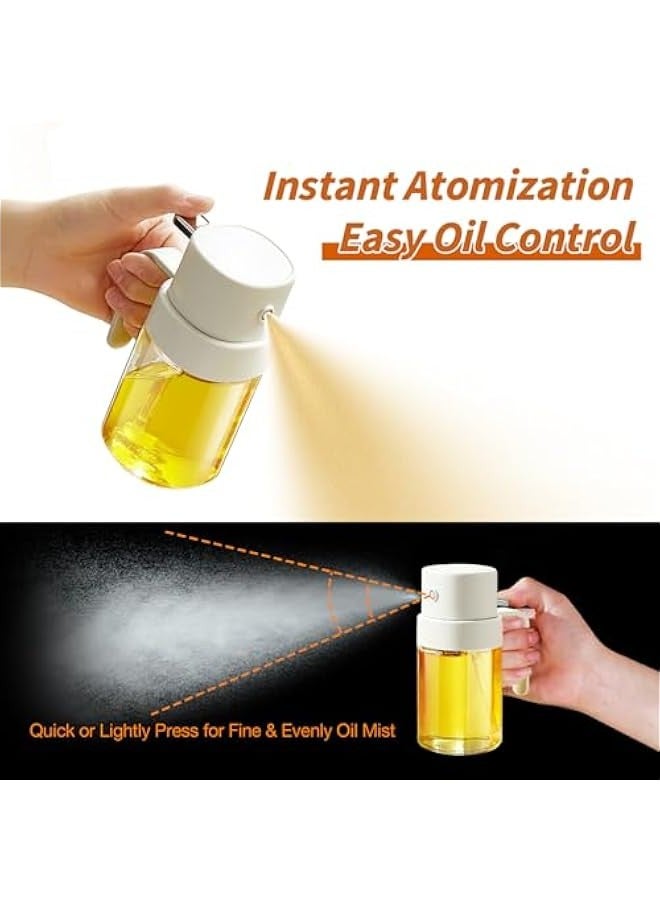 Oil Sprayer for Cooking, 6.8 OZ/ 200 ML Premium Oil Spray Bottle for Kitchen, Food-grade Olive Oil Sprayer, Portable Oil Mister for Air Fryer, kitchen, Outdoor BBQ and Camping (White) - Image 2