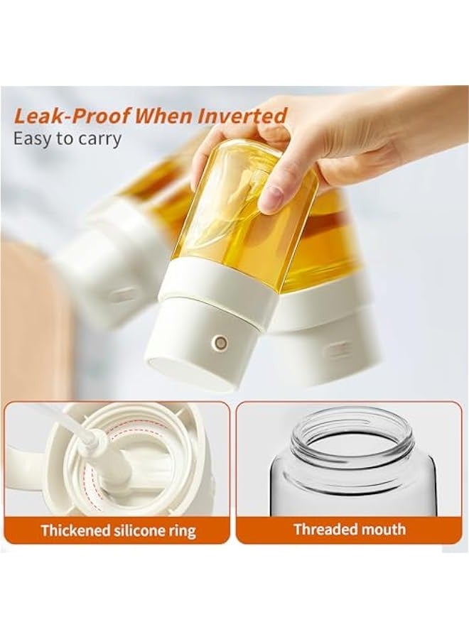 Oil Sprayer for Cooking, 6.8 OZ/ 200 ML Premium Oil Spray Bottle for Kitchen, Food-grade Olive Oil Sprayer, Portable Oil Mister for Air Fryer, kitchen, Outdoor BBQ and Camping (White) - Image 4