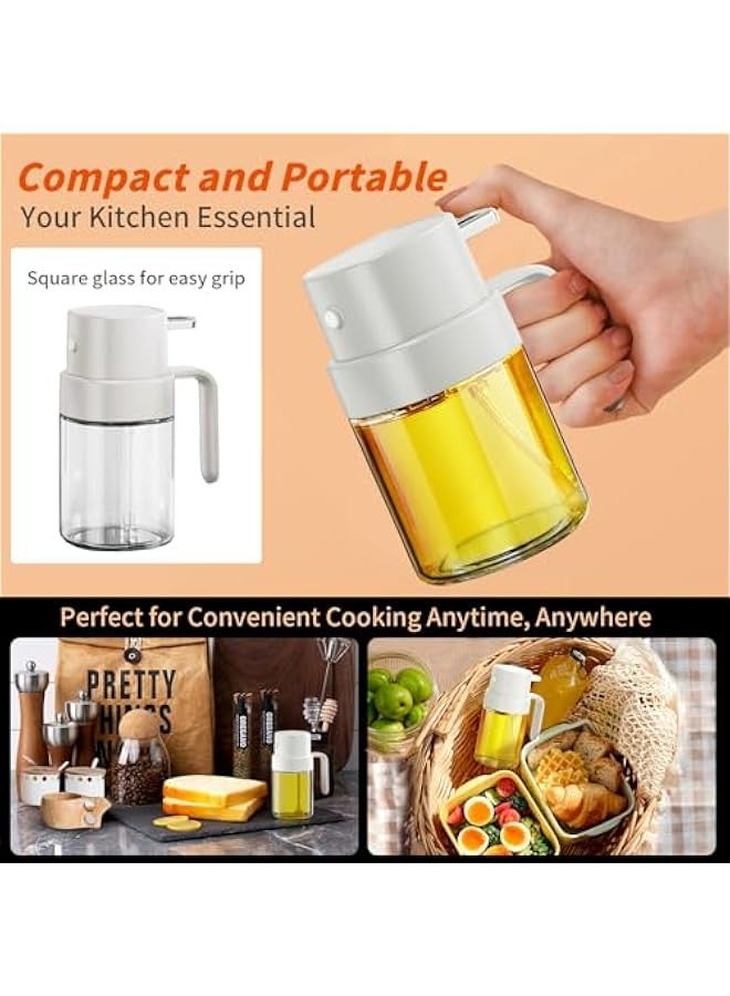 Oil Sprayer for Cooking, 6.8 OZ/ 200 ML Premium Oil Spray Bottle for Kitchen, Food-grade Olive Oil Sprayer, Portable Oil Mister for Air Fryer, kitchen, Outdoor BBQ and Camping (White) - Image 5