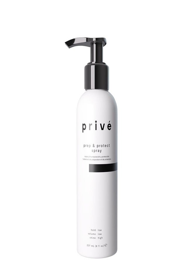 PRIVE Privé Prep & Protect Blow Dry Hair Cream - Lightweight Hair Styling Cream with Heat Protection - Jojoba, Green Tea & Kukui Oil Help Strengthen, Hydrate & Add Shine - Detangles & Smooths Frizz (8 oz) - Image 1