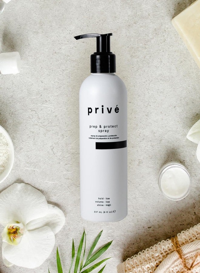 PRIVE Privé Prep & Protect Blow Dry Hair Cream - Lightweight Hair Styling Cream with Heat Protection - Jojoba, Green Tea & Kukui Oil Help Strengthen, Hydrate & Add Shine - Detangles & Smooths Frizz (8 oz) - Image 3