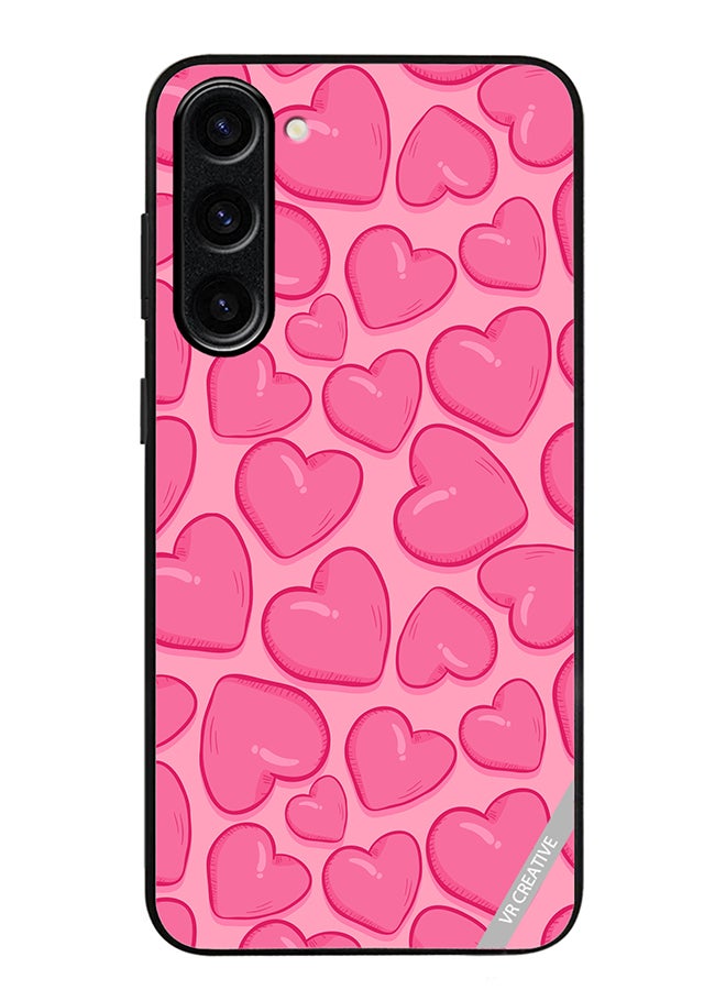 VR CREATIVE Protective Case Cover For Samsung Galaxy S24 Plus Pink Herat Design Multicolour - Image 1