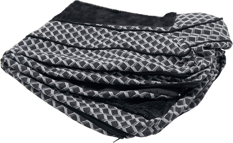 Furhaven Replacement Dog Bed Cover Comfy Couch Plush & Décor Sofa-Style, Machine Washable - Diamond Gray, Jumbo (X-Large) - Image 1