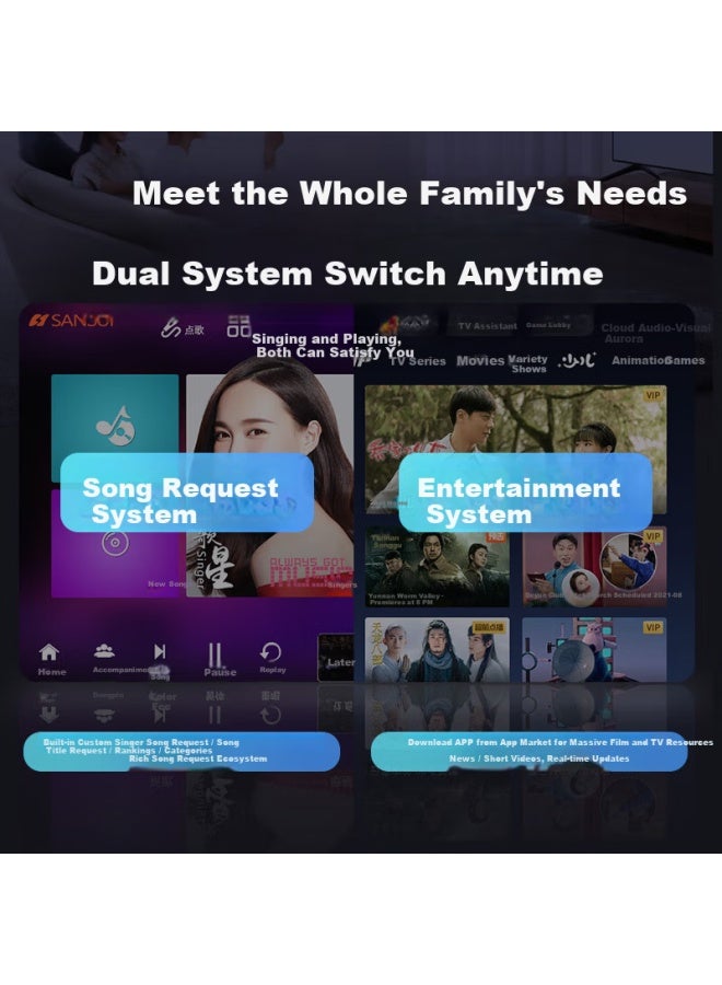 Sansui C27 Home Ktv Song Selector Music Reader Dynamic Sheet Music Professional Karaoke Machine Hd Screen Device Compatible With Smart Home Song Selector 2tb - Image 3