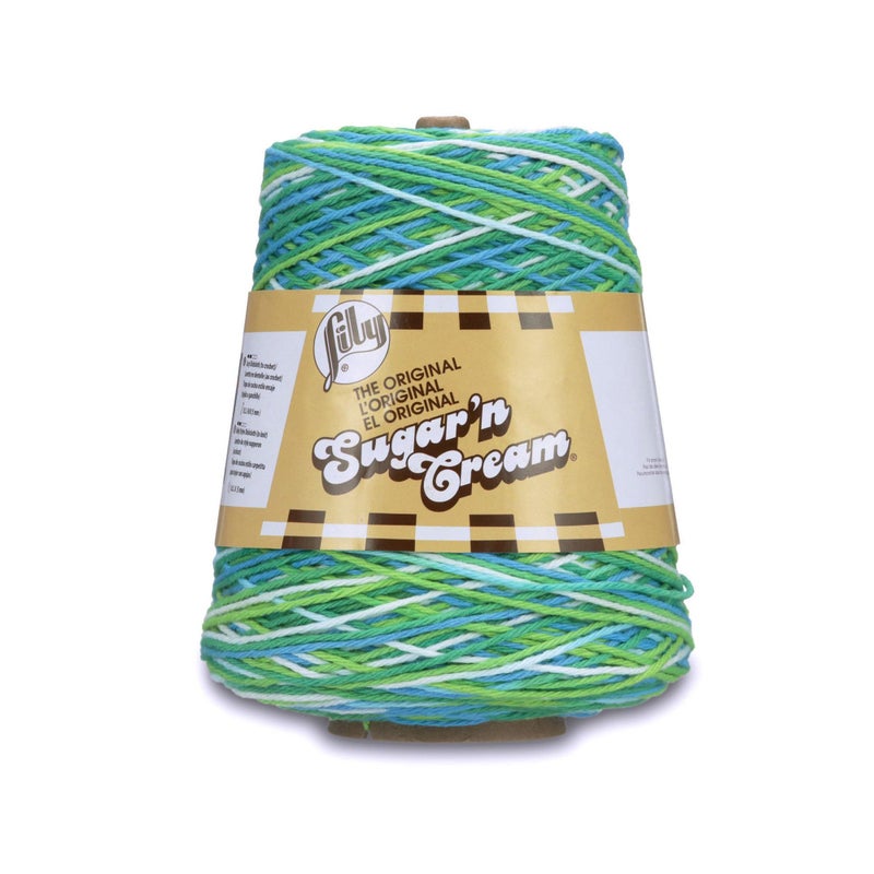 Lily Sugar'n Cream Cotton Cone Yarn, 14 oz, Emerald Energy, 1 Cone - Image 1