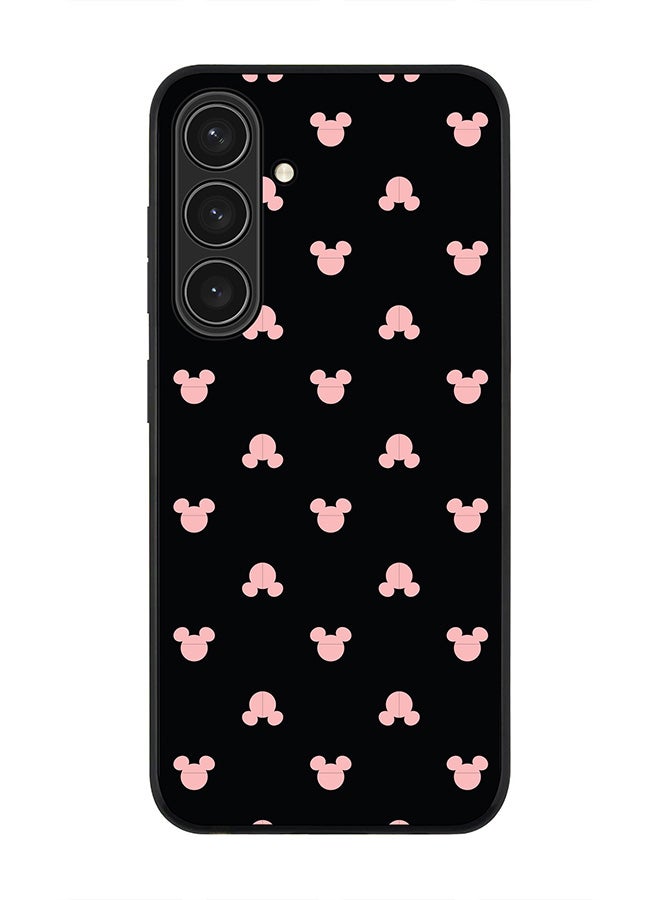Stylizedd Rugged Black edge case for Samsung Galaxy S24 Plus, Slim fit Soft Case Flexible Rubber Edges Anti Drop TPU Gel Thin Cover- Mickey Print - Image 1