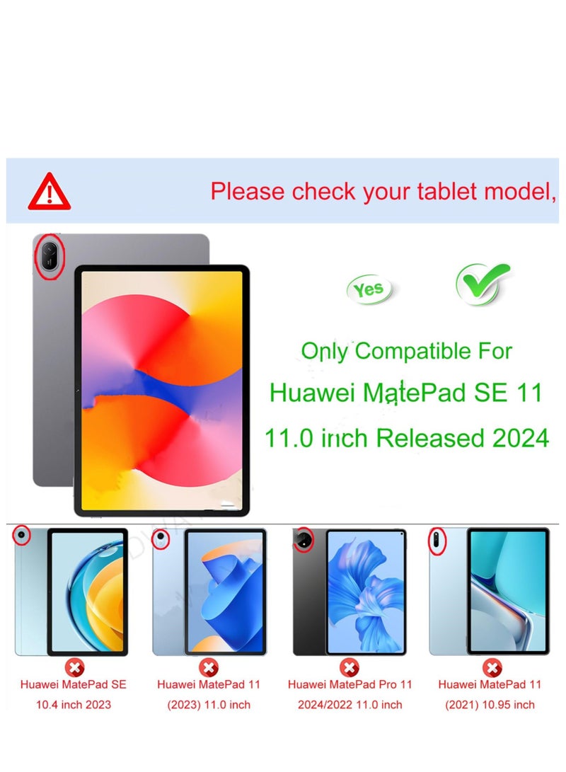 Case For Huawei MatePad SE 11" 2024 Multi-Viewing Angles All New PU Leather Smart Cover with Auto Sleep Wake Feature Slim Flip Shell Case for Huawei MatePad SE 11 (5)