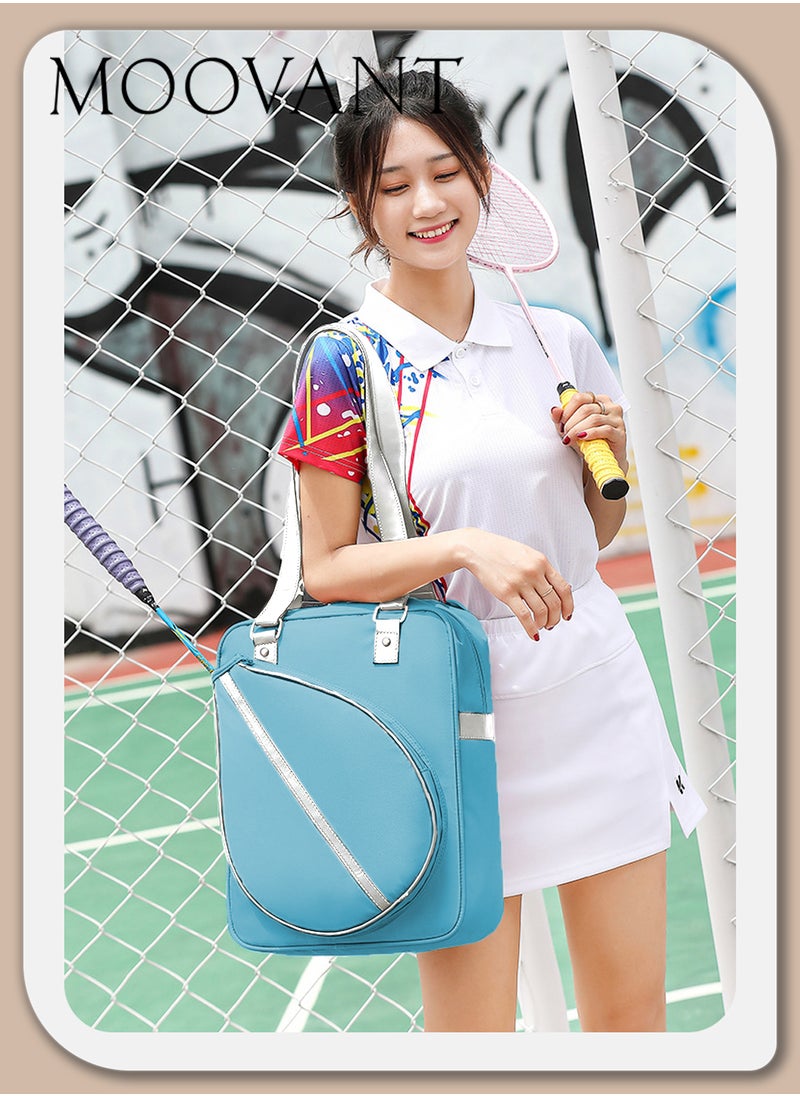 Moovant - Fashion Badminton Racket Bag for Women Men, Multifunctional Outdoor Sports Fitness Shoulder Backpack, Dry & Wet Separation, Large for Sports Items, Clothes, Rackets - Image 1