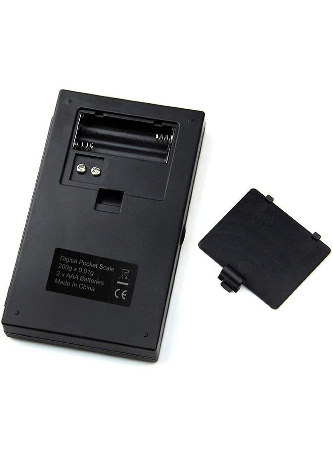 ليفقورا ميزان الإلكتروني جرام، ميزان صغير رقمي جيب مع شاشة LCD، 200 جم × 0.01 جم، ميزان ذهب ومجوهرات وطعام، أسود - Image 5