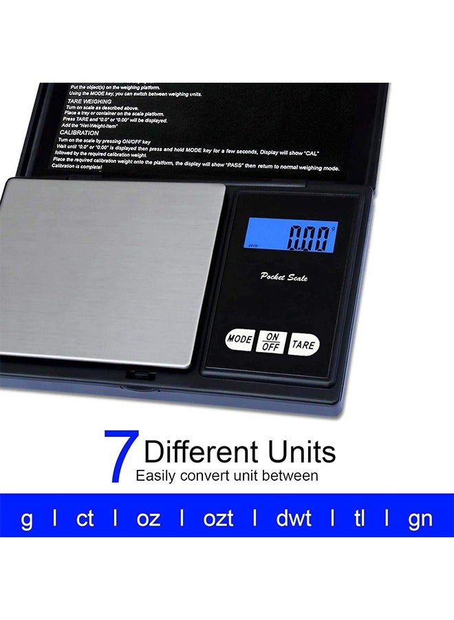 ليفقورا ميزان الإلكتروني جرام، ميزان صغير رقمي جيب مع شاشة LCD، 200 جم × 0.01 جم، ميزان ذهب ومجوهرات وطعام، أسود - Image 2