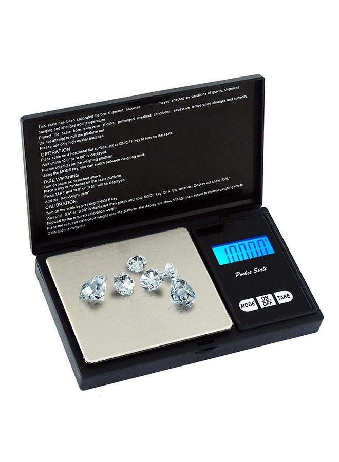 Electronic Gram Scale, Mini Scale Digital Pocket LCD 200g X 0.01g Jewelry Gold Food Scale, Black  - Image 1