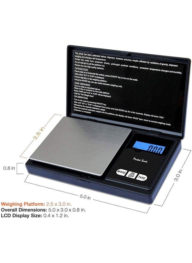 Electronic Gram Scale, Mini Scale Digital Pocket LCD 200g X 0.01g Jewelry Gold Food Scale, Black  - Image 4