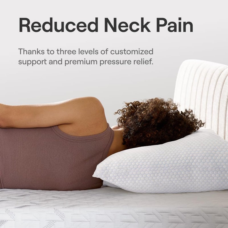 Nectar Tri-Comfort Cooling Pillow - Adjustable Firmness & Support - Cooling Cover - Pressure Relief - Helps Reduce Neck Pain - Premium Memory Foam & Microfiber Down Alternative - Image 5
