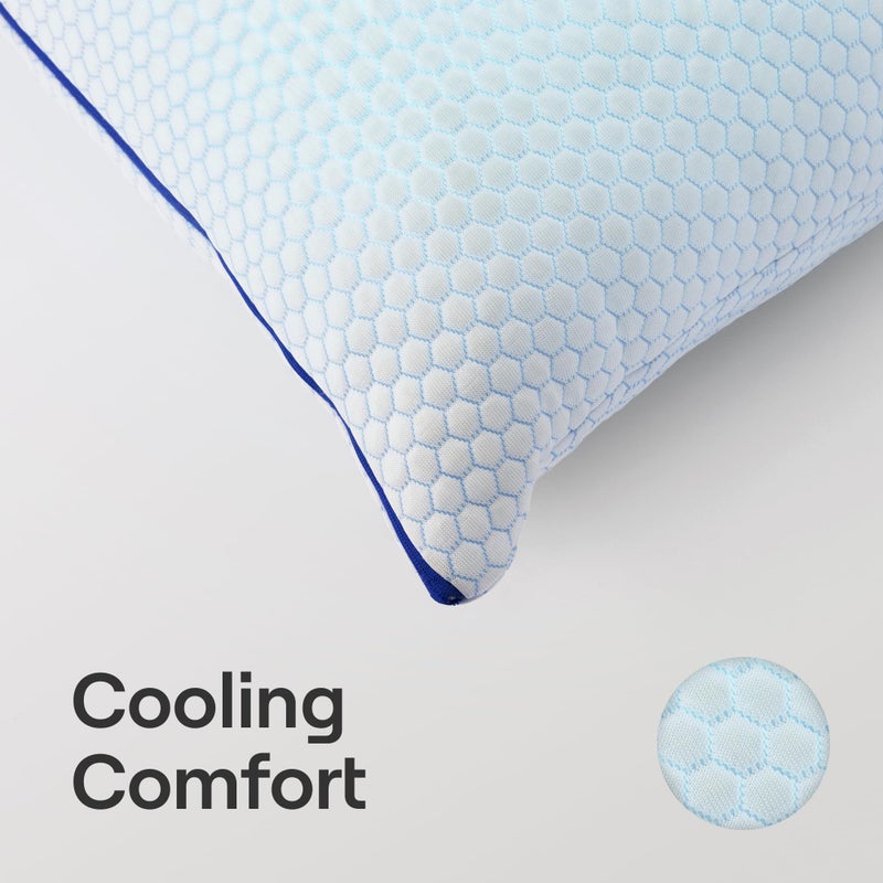 Nectar Tri-Comfort Cooling Pillow - Adjustable Firmness & Support - Cooling Cover - Pressure Relief - Helps Reduce Neck Pain - Premium Memory Foam & Microfiber Down Alternative - Image 4